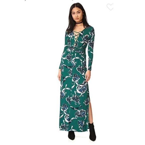Yumi Kim One & Only Green Floral Maxi Dress, size XS - Picture 2 of 8